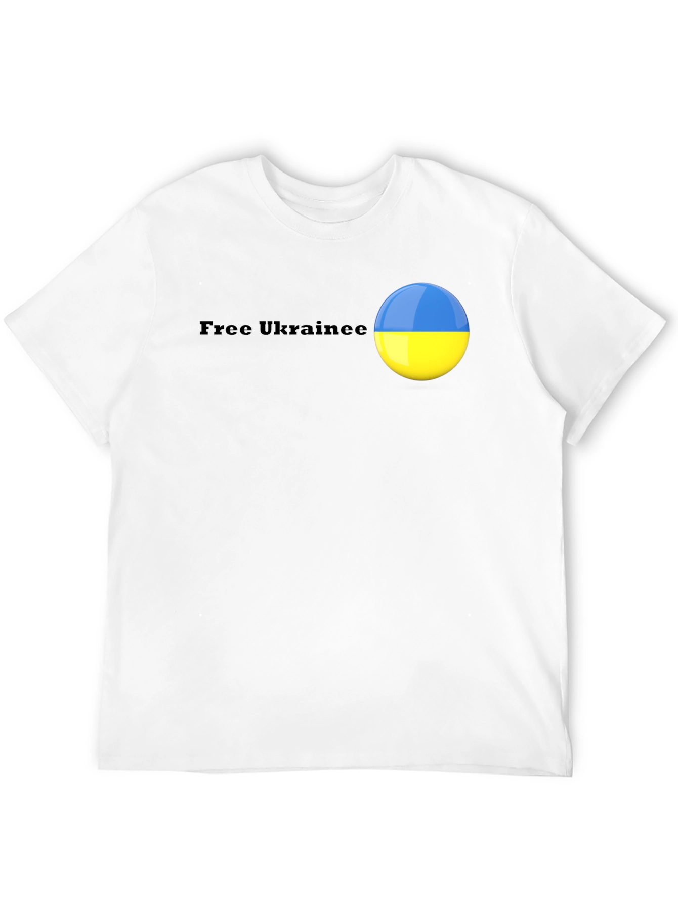 Ukraine Flag Graphic Black T-Shirt