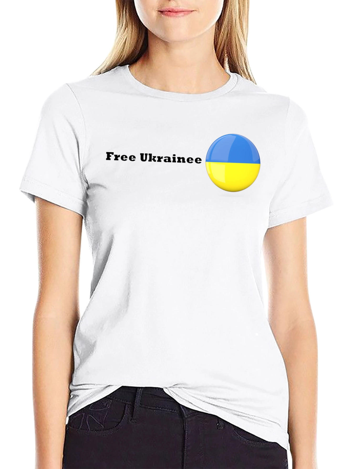 Ukraine Flag Graphic Black T-Shirt