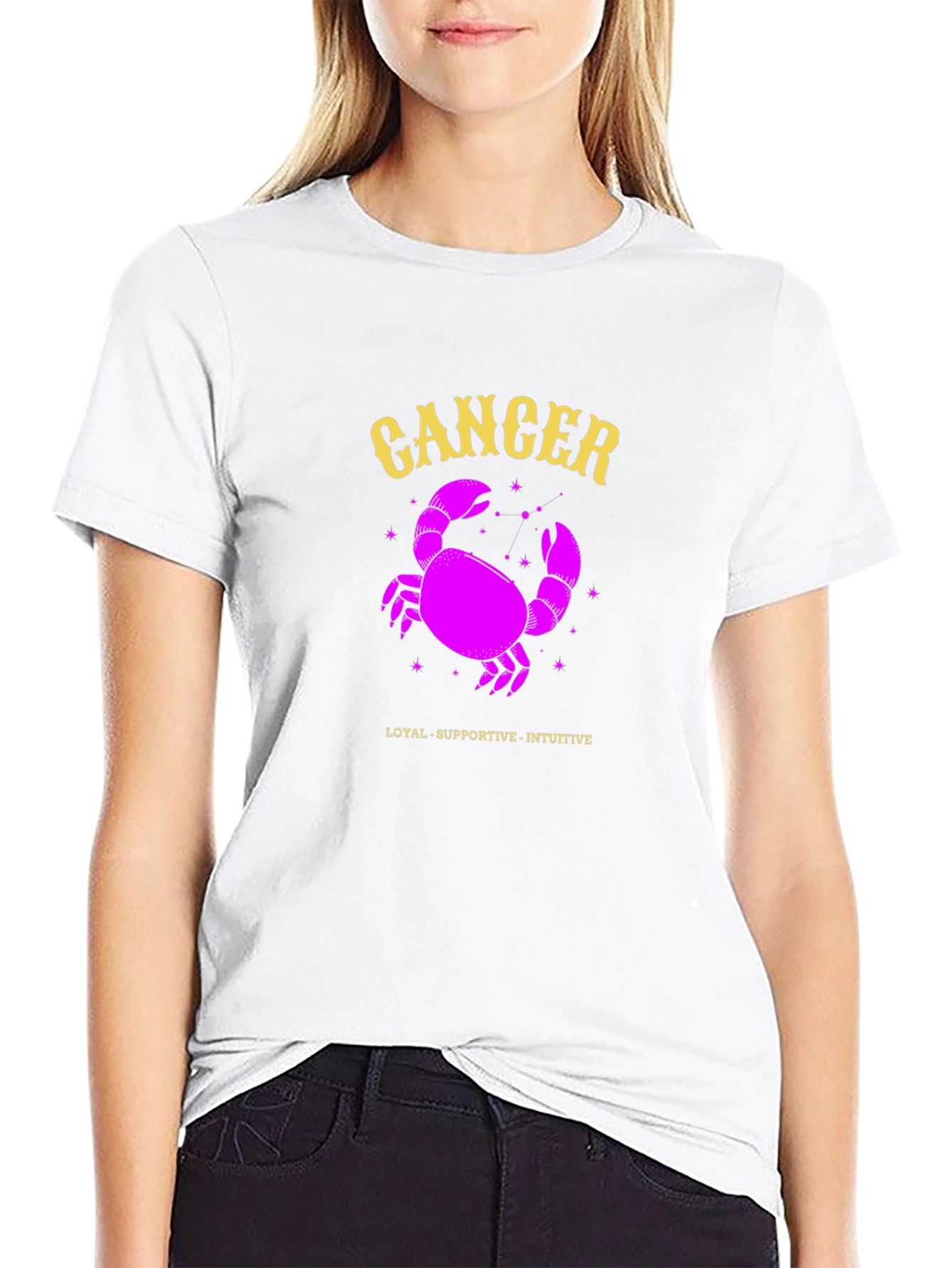Cancer Zodiac Sign T-Shirt - Loyal Supportive Intuitive