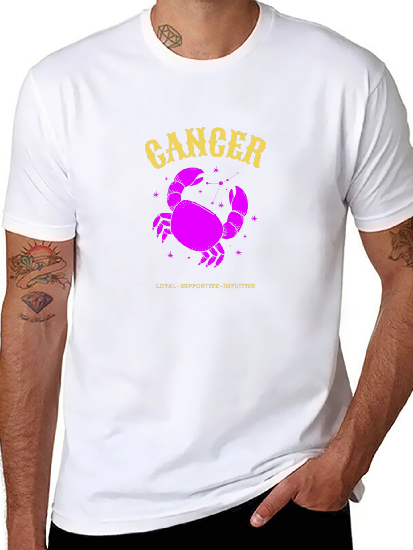 Cancer Zodiac Sign T-Shirt - Loyal Supportive Intuitive