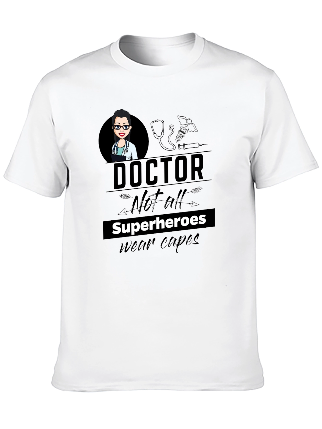 Doctor Superhero Graphic Tee - Mens Black T-Shirt