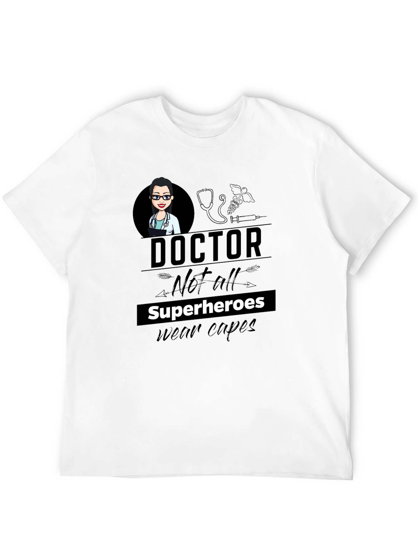 Doctor Superhero Graphic Tee - Mens Black T-Shirt