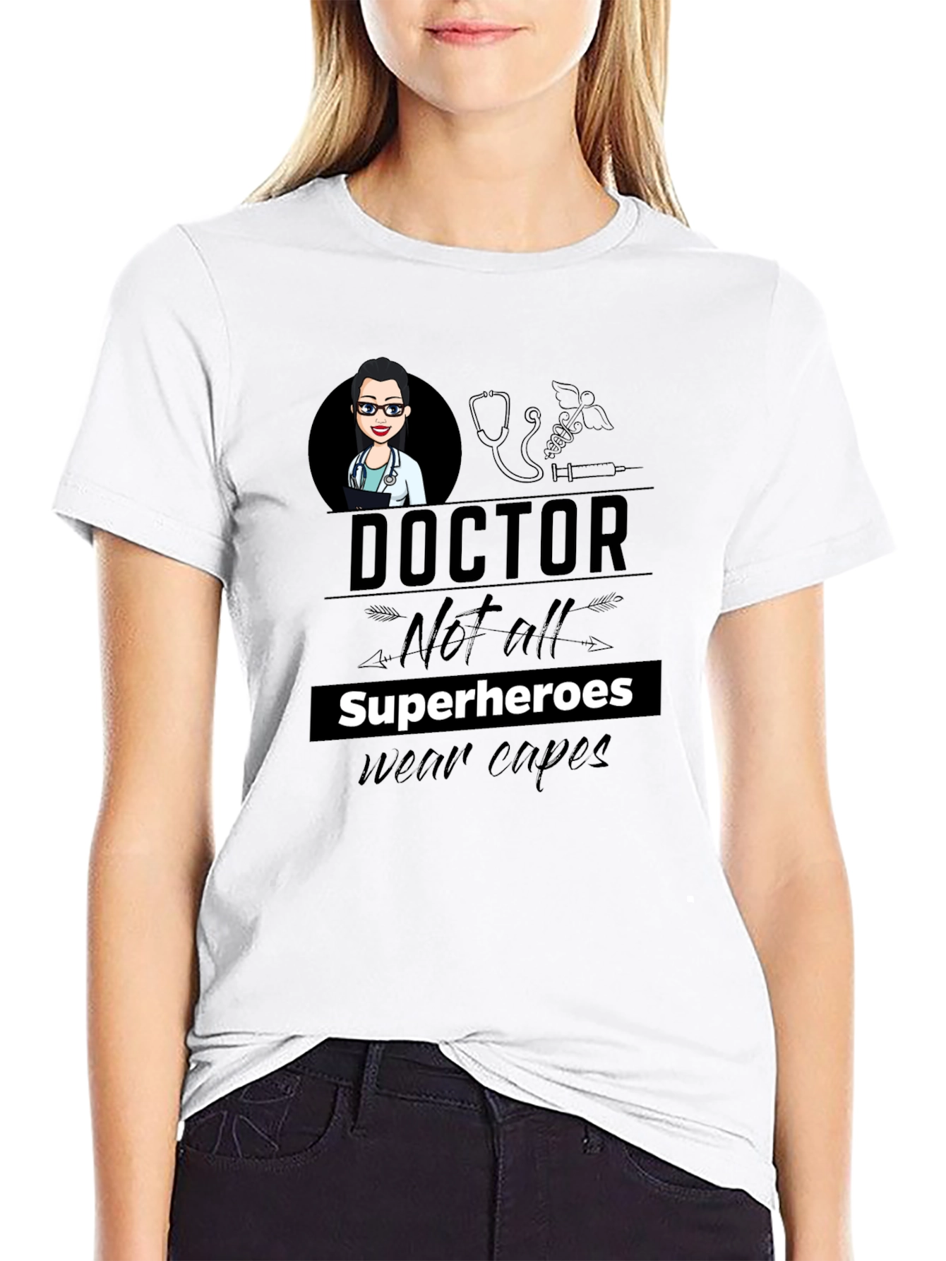 Doctor Superhero Graphic Tee - Mens Black T-Shirt