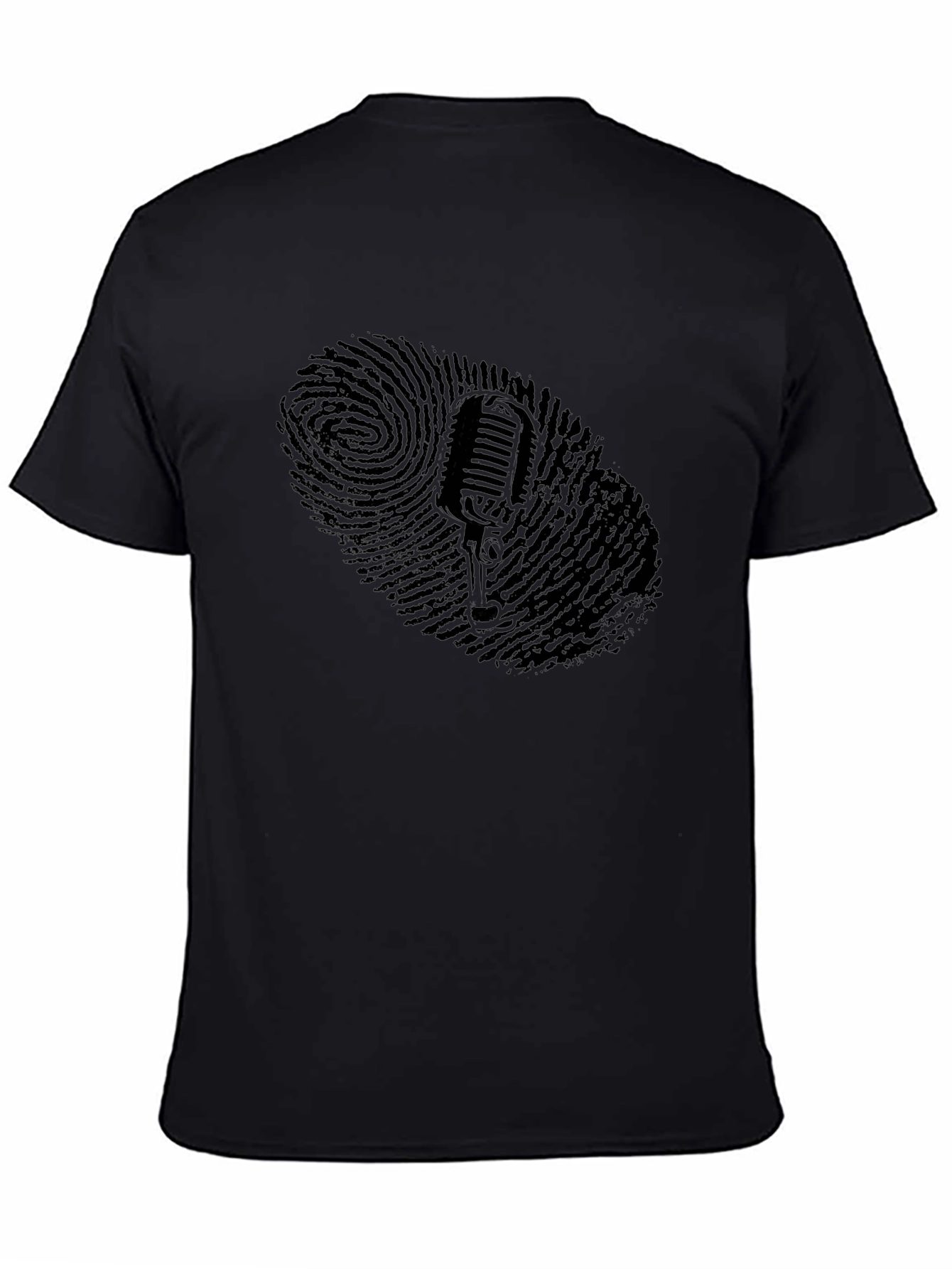 Retro Microphone Fingerprint Graphic Tee