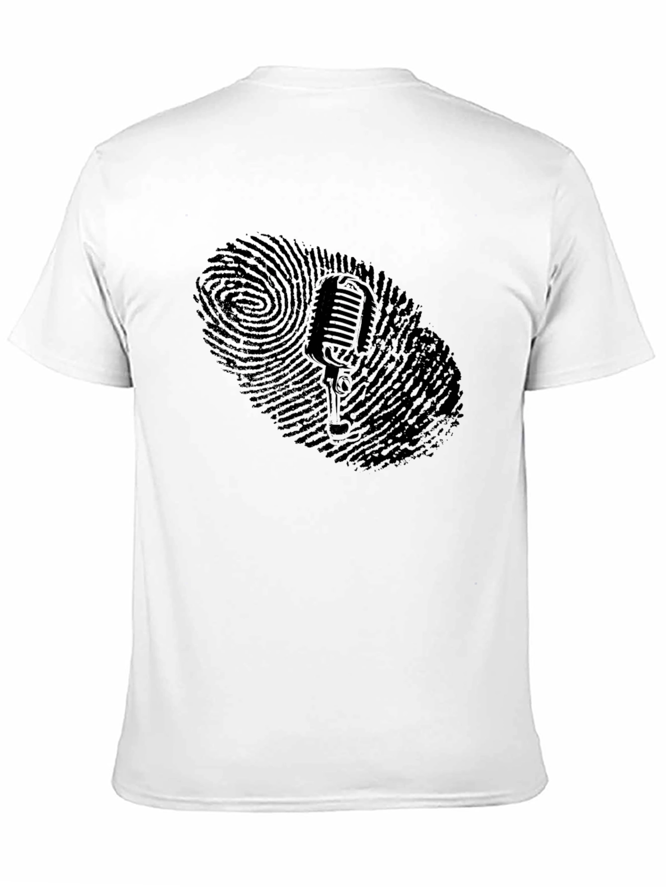 Retro Microphone Fingerprint Graphic Tee