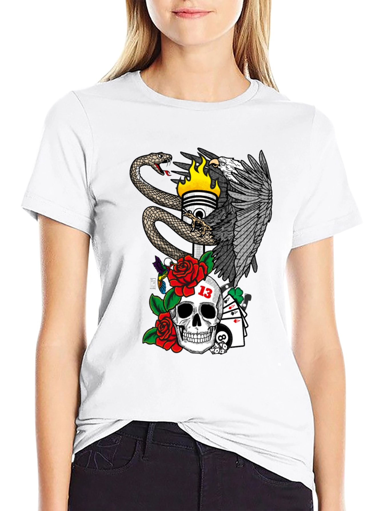 Eagle Snake Skull T-Shirt