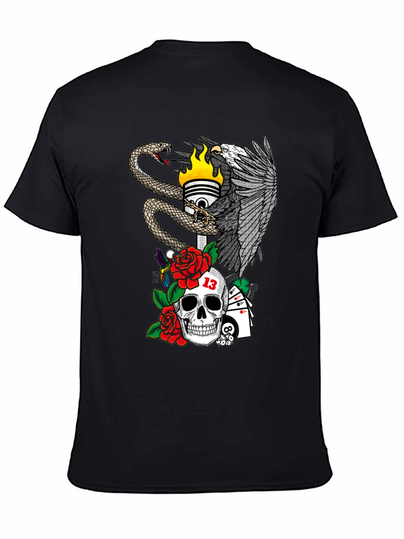 Eagle Snake Skull T-Shirt