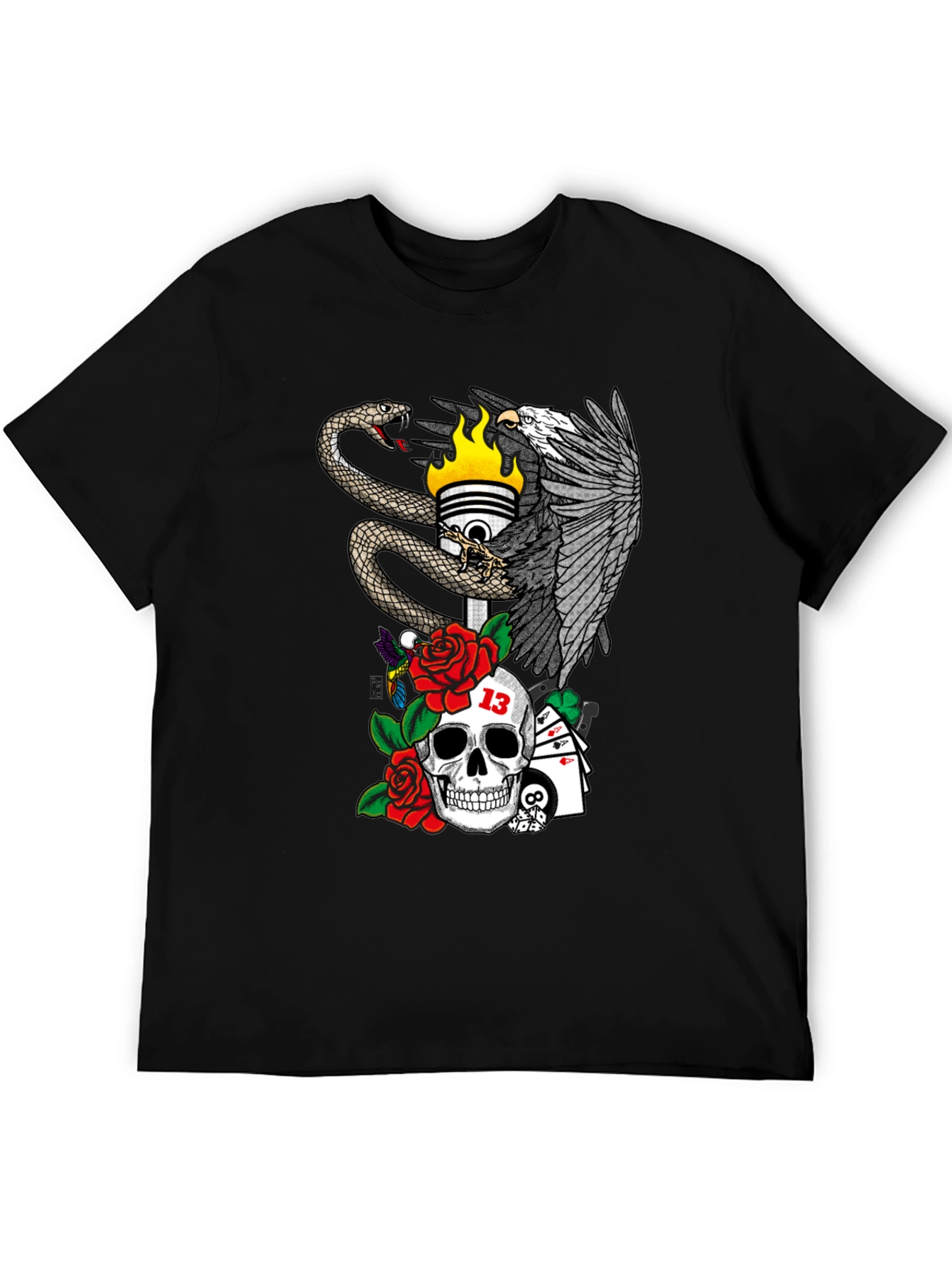 Eagle Snake Skull T-Shirt