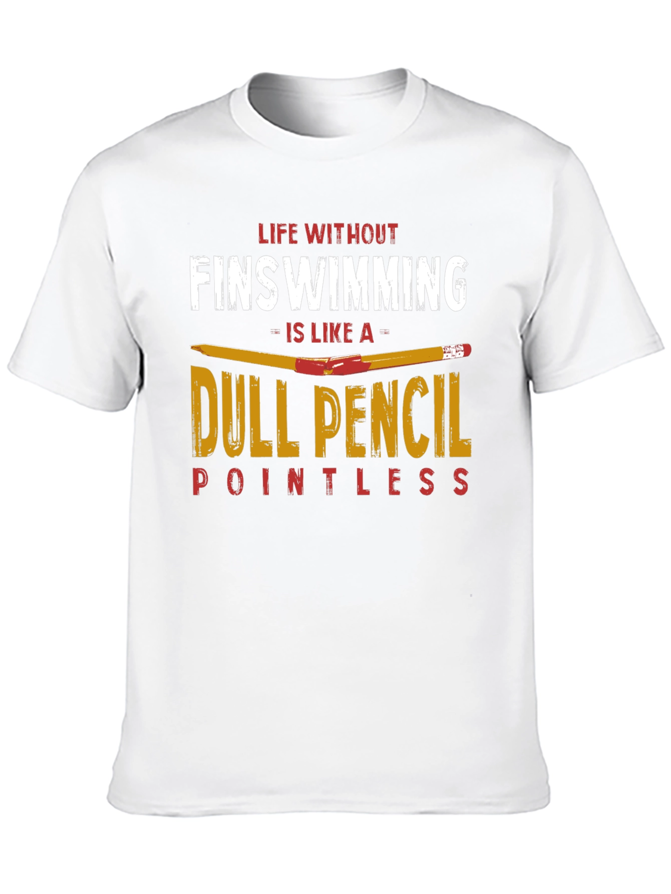 Funny Finswimming T-Shirt Dull Pencil