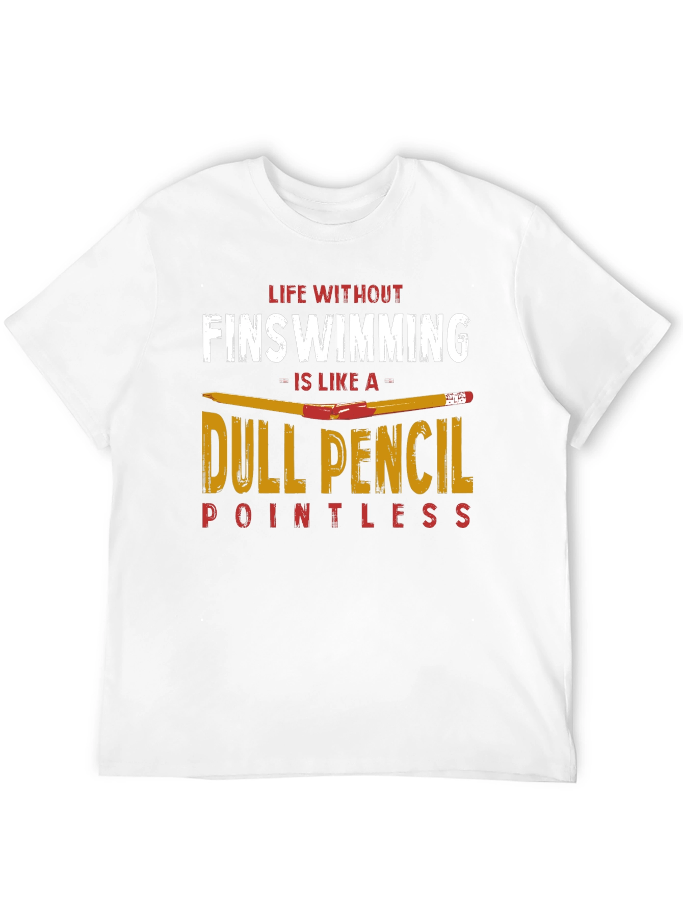 Funny Finswimming T-Shirt Dull Pencil