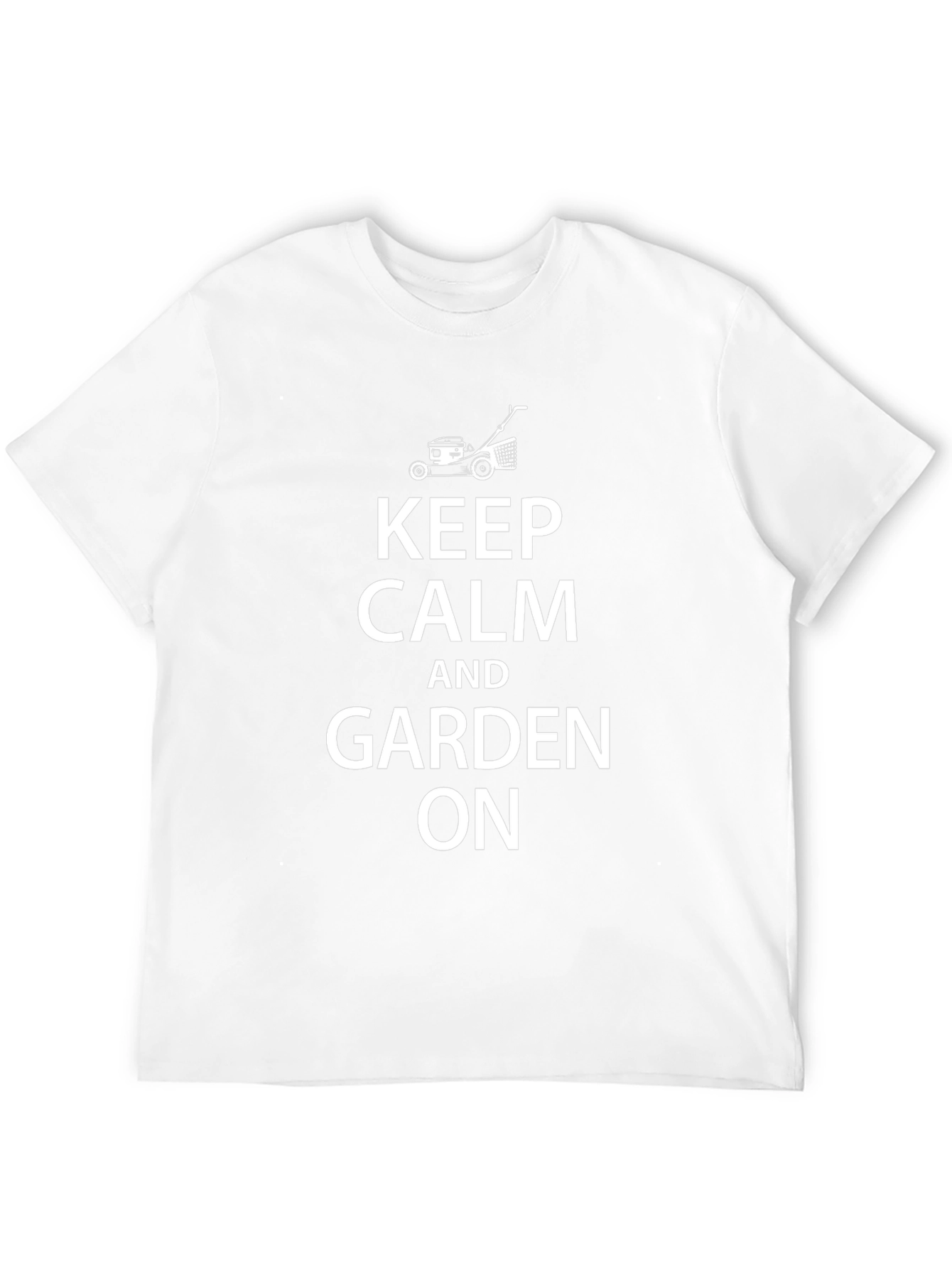 Keep Calm and Garden On Black T-Shirt