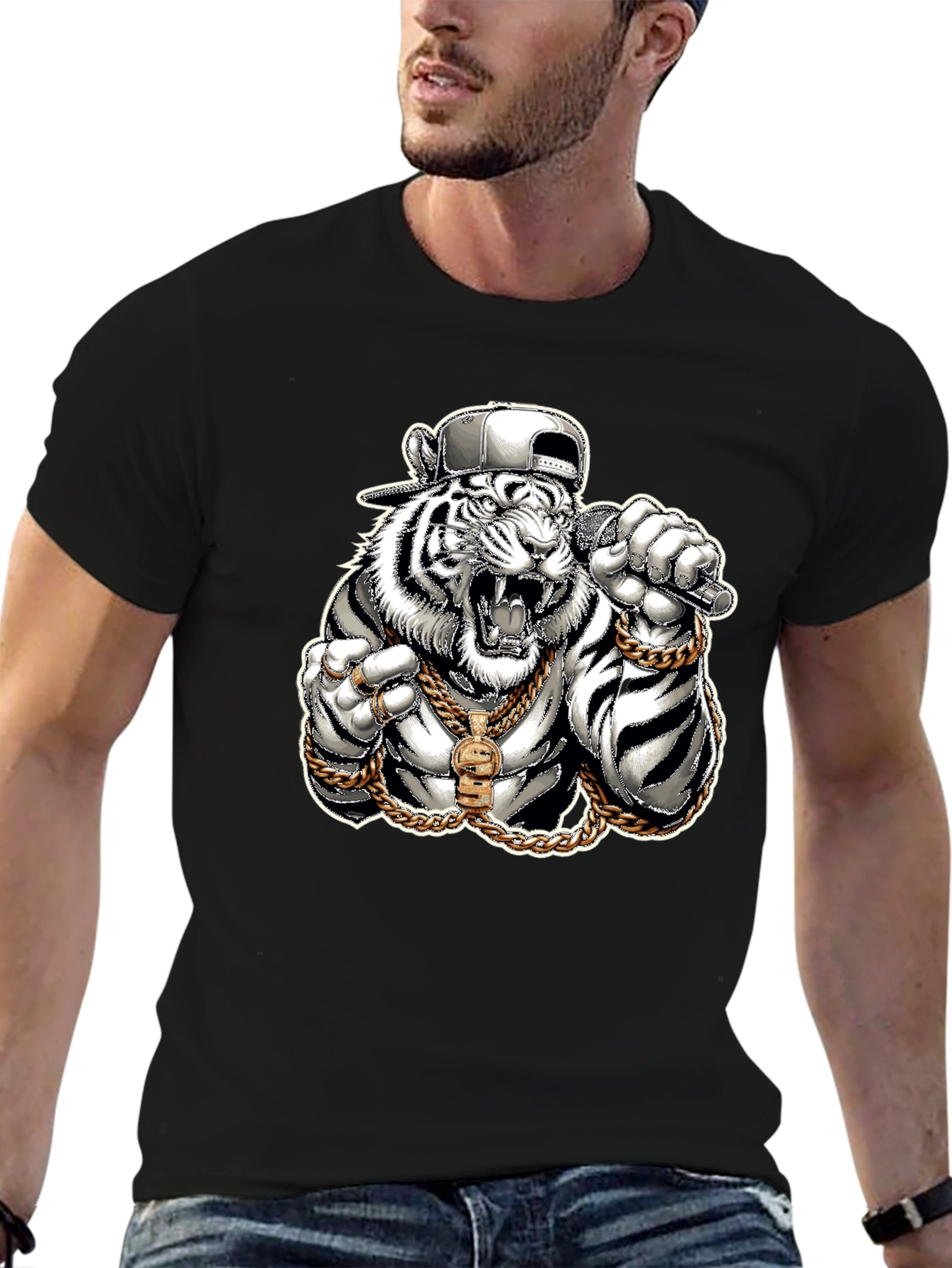 Tiger Rapper Graphic T-Shirt