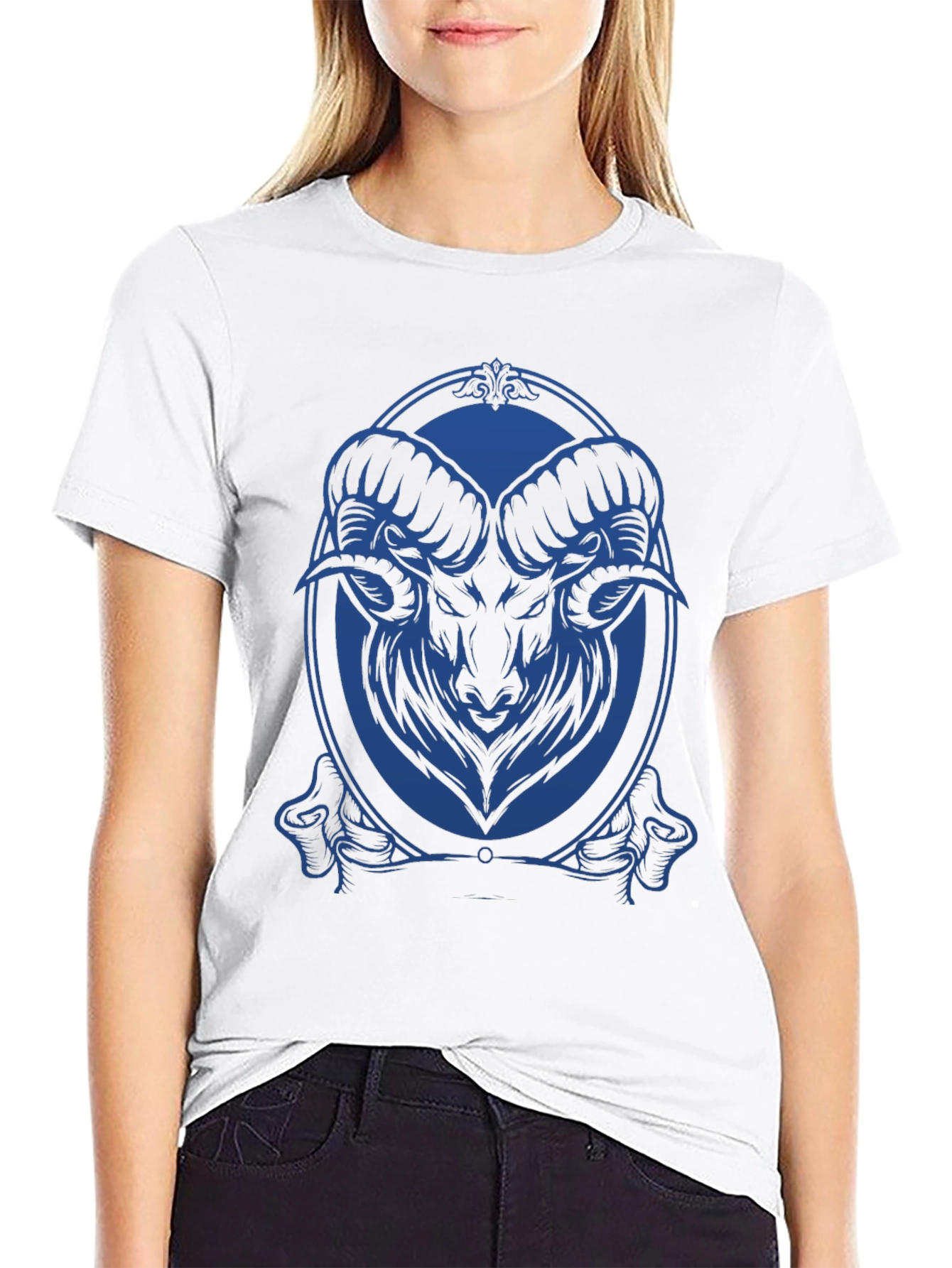 Ram Graphic Tee - Black Cotton Blend