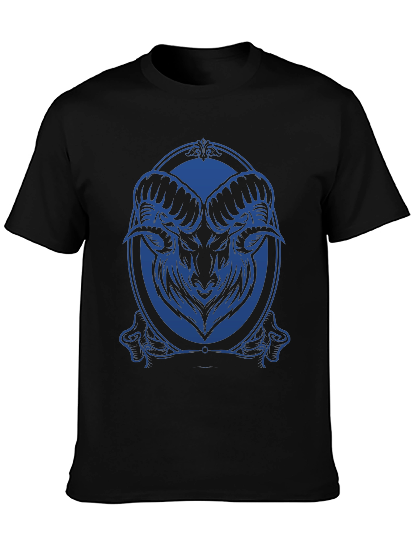 Ram Graphic Tee - Black Cotton Blend