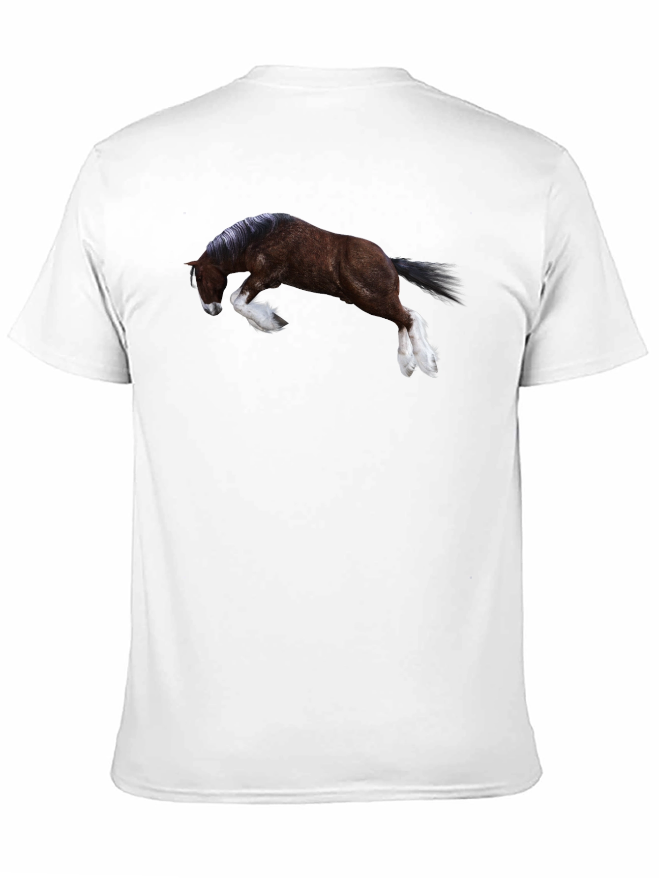Horse Graphic Print T-Shirt - Black