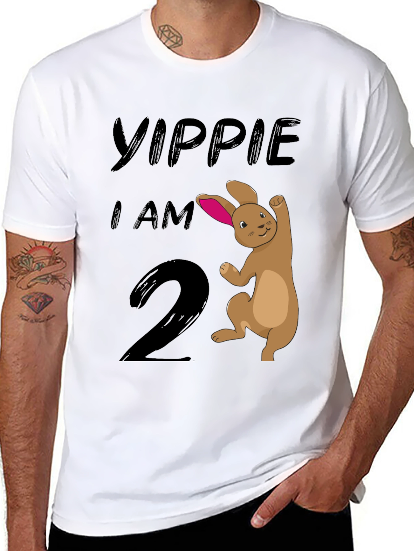 Yippie I Am 2nd Birthday Bunny T-Shirt