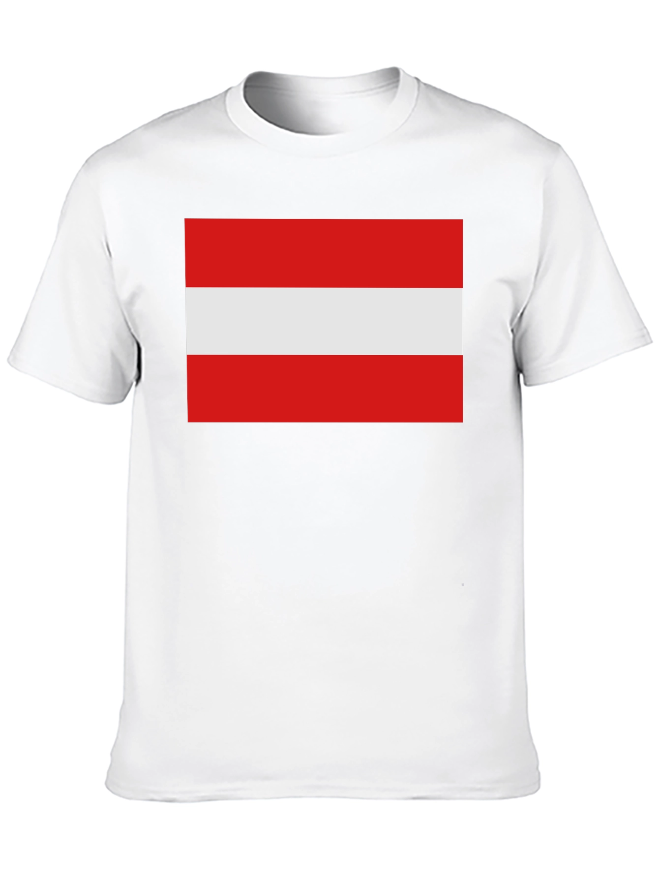 Austrian Flag T-Shirt - Classic Red and White Design