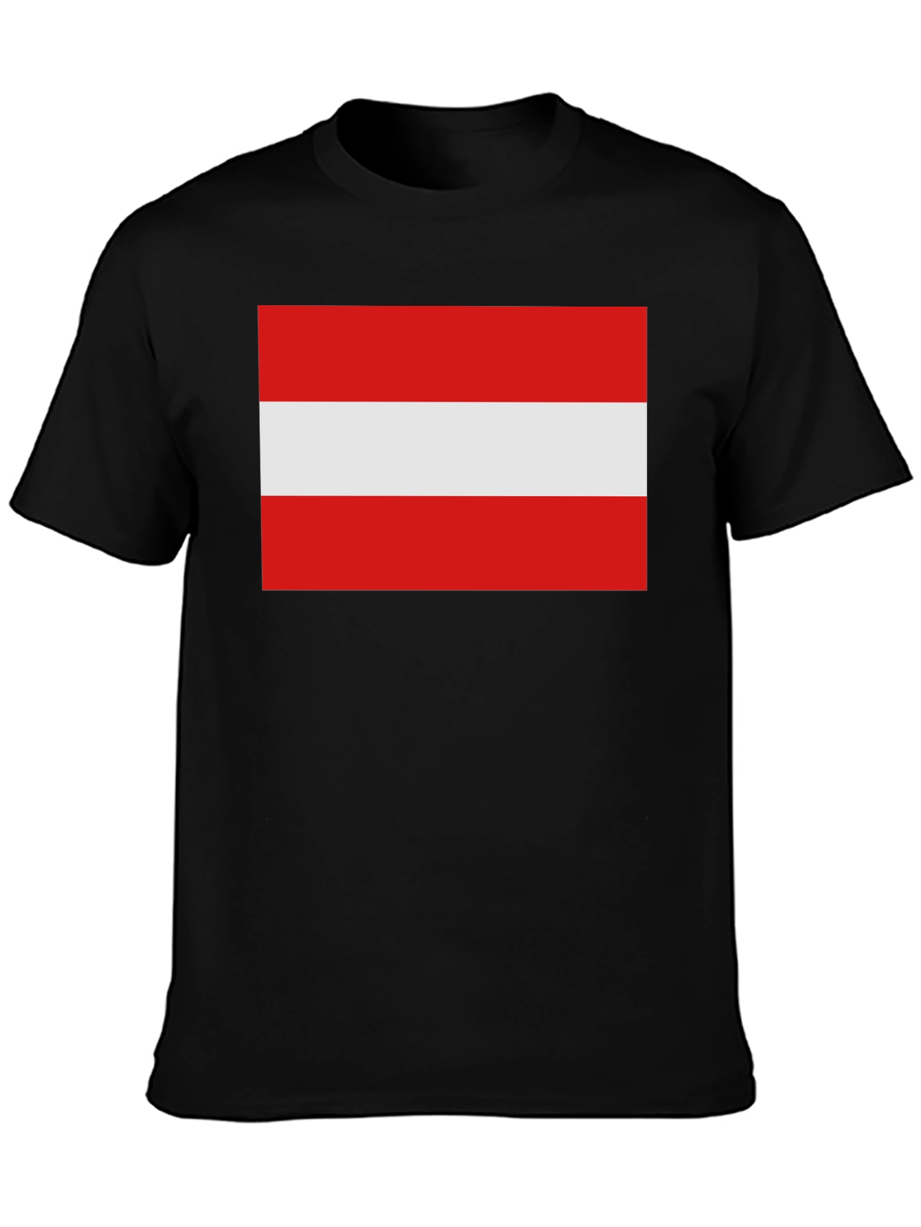 Austrian Flag T-Shirt - Classic Red and White Design