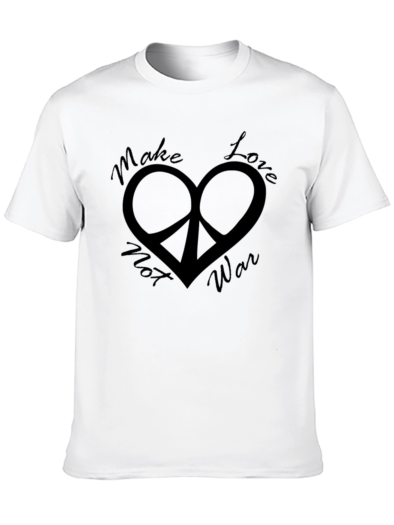 Peace & Love Black Graphic Tee