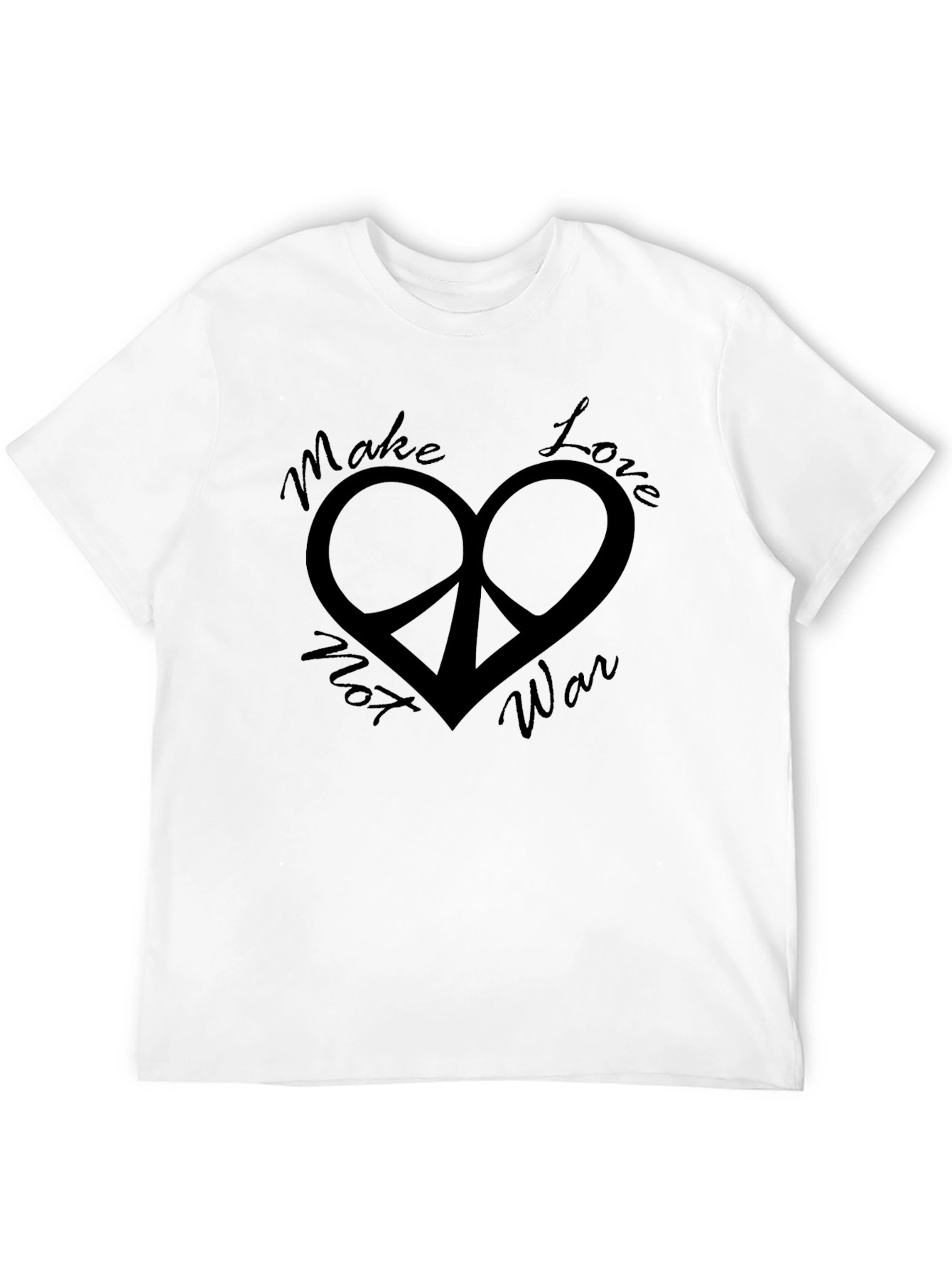 Peace & Love Black Graphic Tee