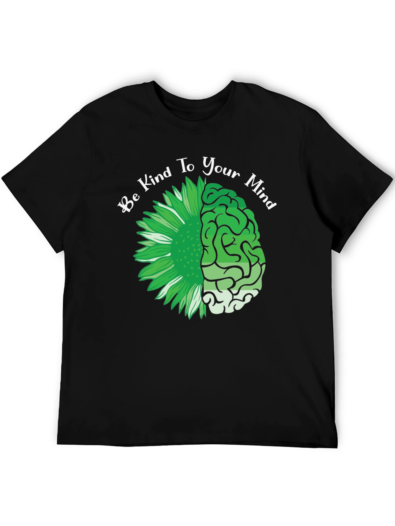 Kind Mind T-Shirt - Floral Brain Design
