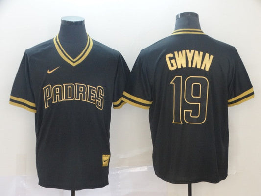 Men's San Diego Padres Tony Gwynn #19 Black Player Jerseys