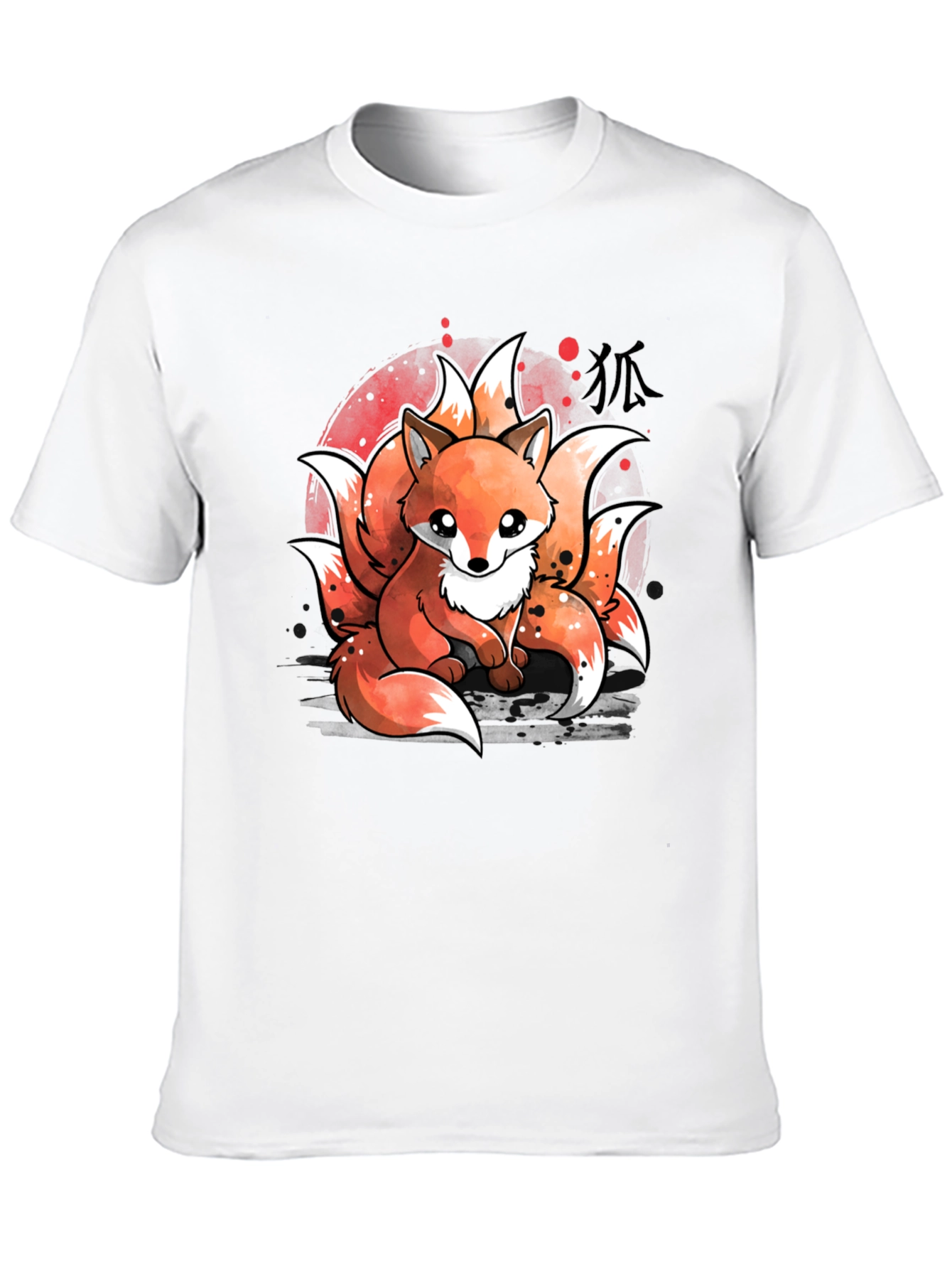 Nine-Tailed Fox Graphic T-Shirt - Anime Design