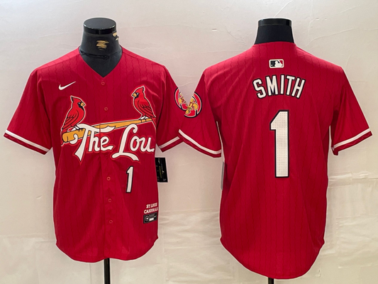 Men's St. Louis Cardinals Ozzie Smith #1 Red 2024 City Connect Limited Player Jerseys