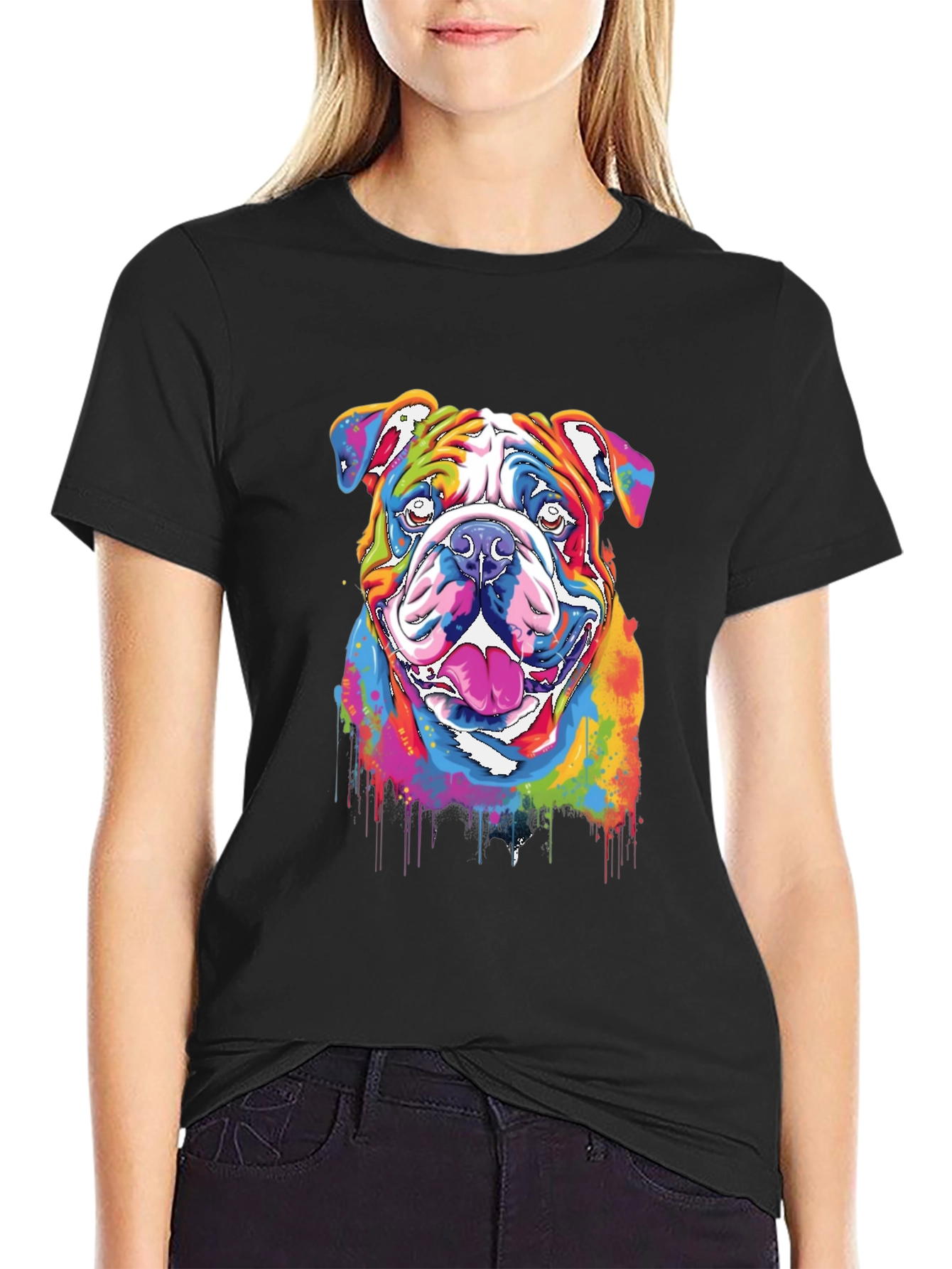 Rainbow Bulldog Graphic Tee