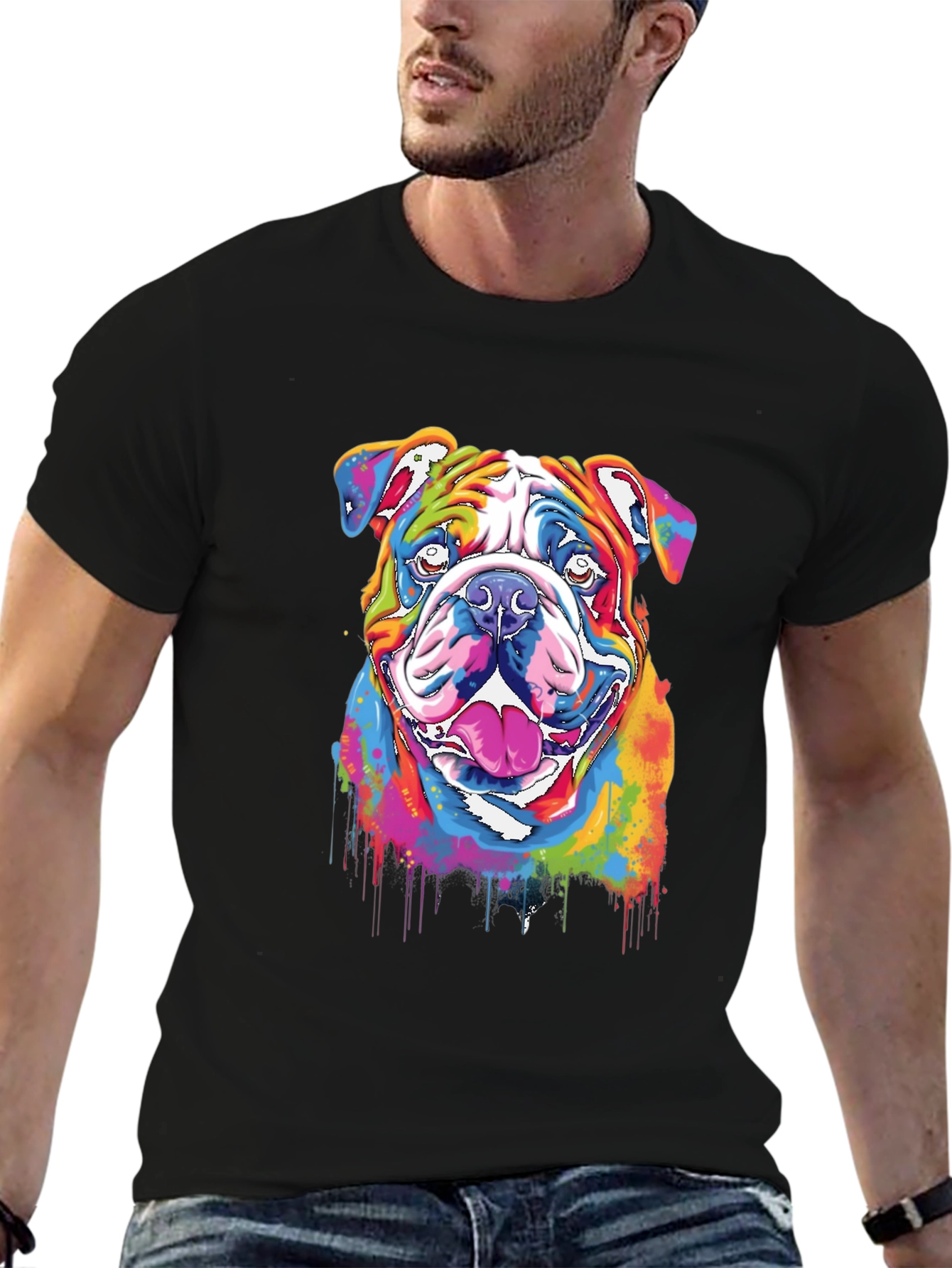 Rainbow Bulldog Graphic Tee