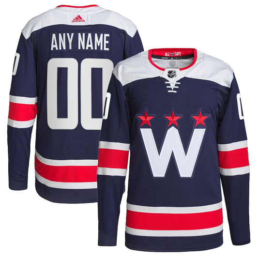 Men's Washington Capitals Navy Alternate Authentic Pro Custom Jerseys