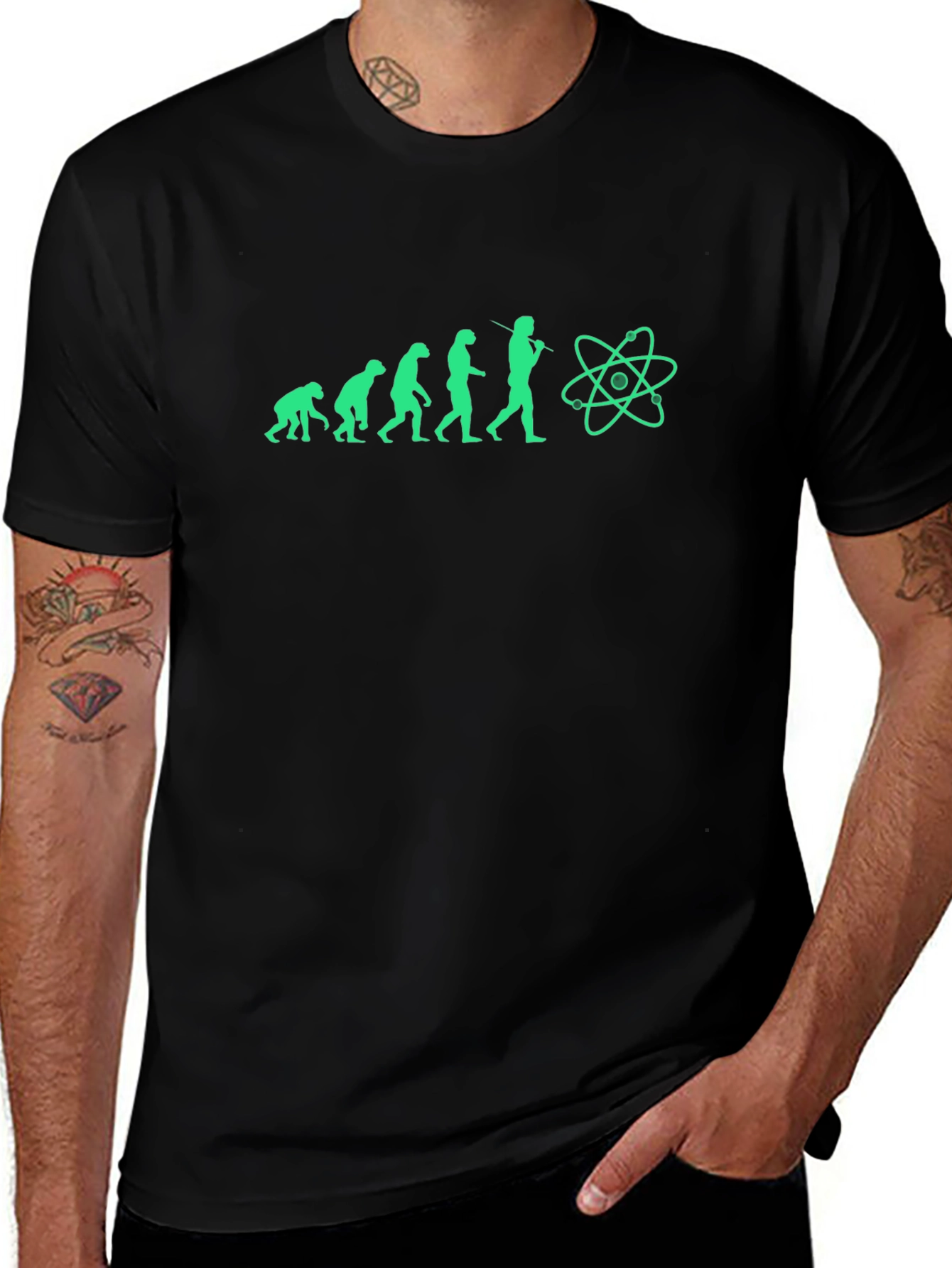 Evolution of Science Black T-Shirt
