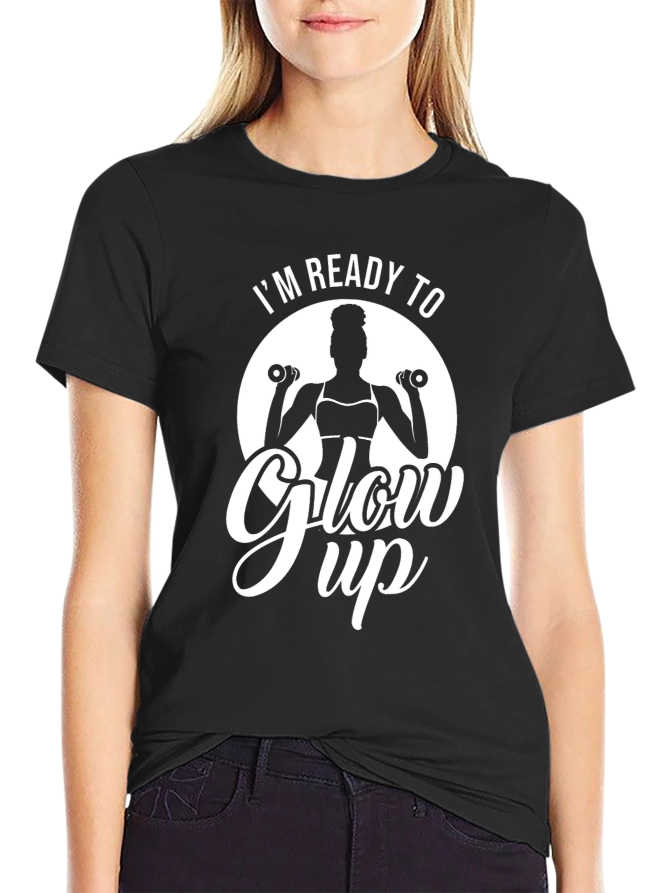 Ready to Glow Up Black T-Shirt