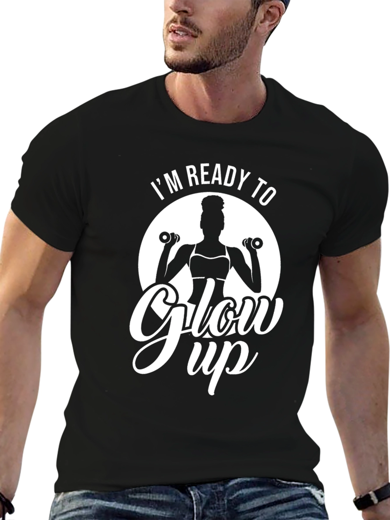 Ready to Glow Up Black T-Shirt