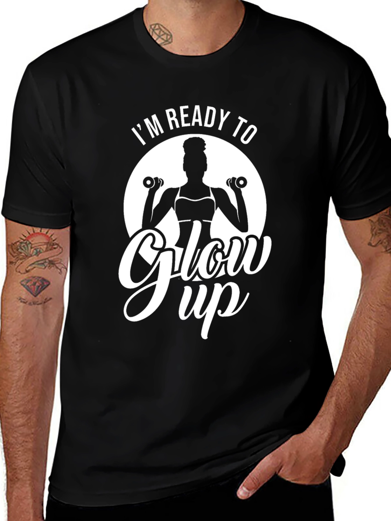 Ready to Glow Up Black T-Shirt