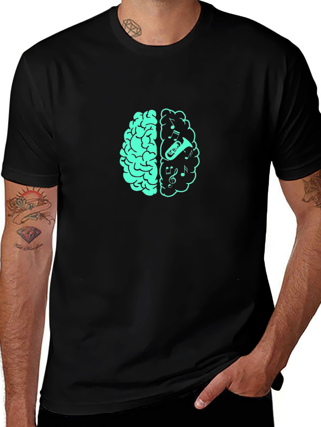 Brain Music T-Shirt - Left & Right Brain Fun!