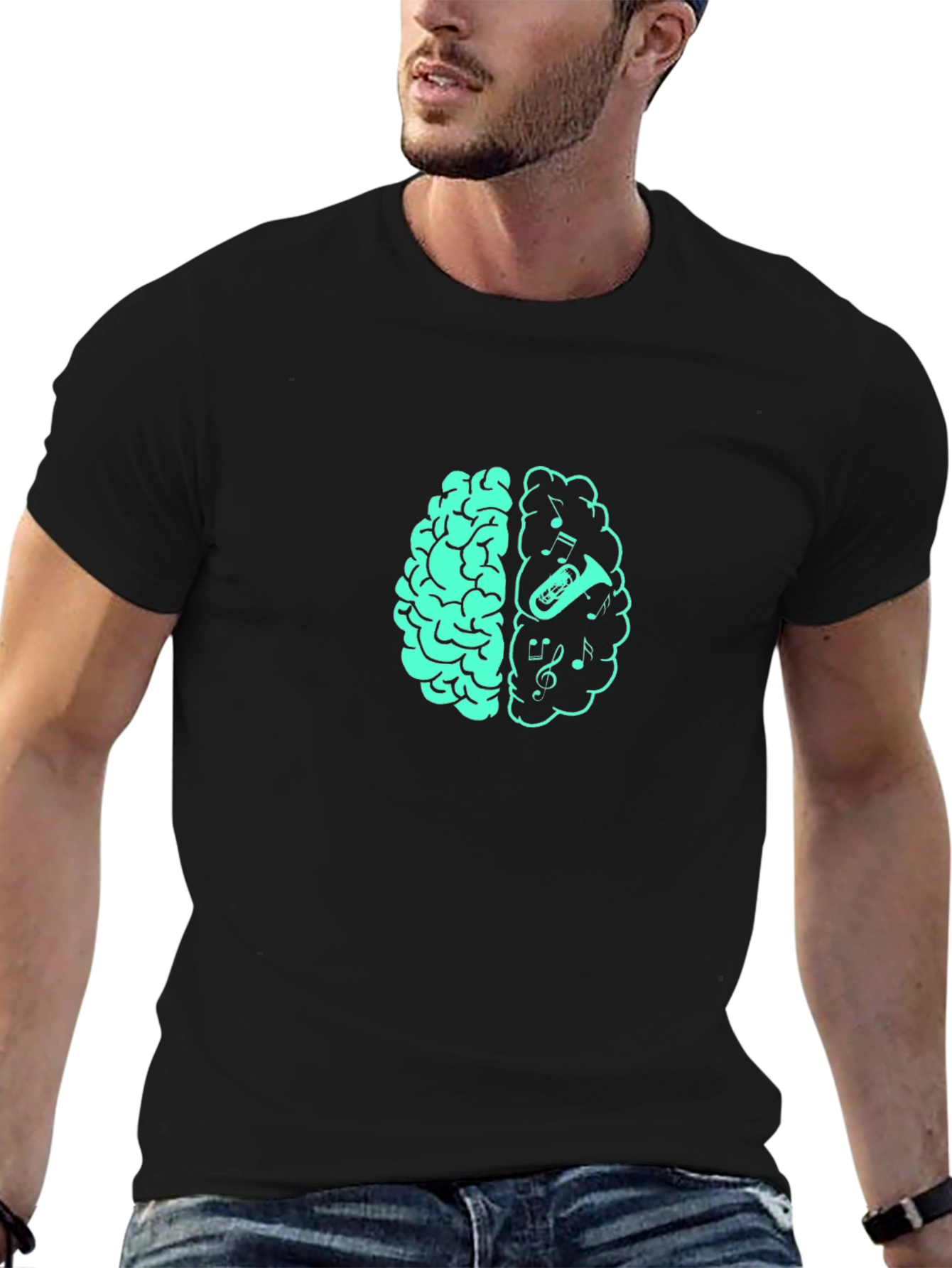 Brain Music T-Shirt - Left & Right Brain Fun!