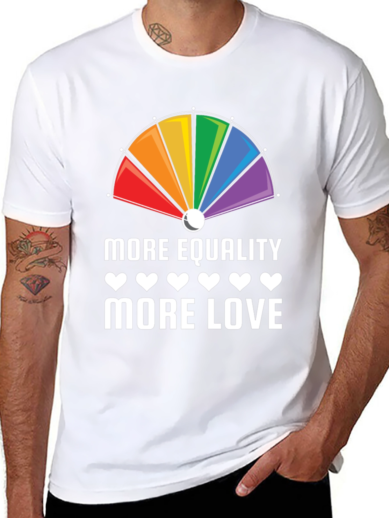More Equality More Love Rainbow Graphic T-Shirt