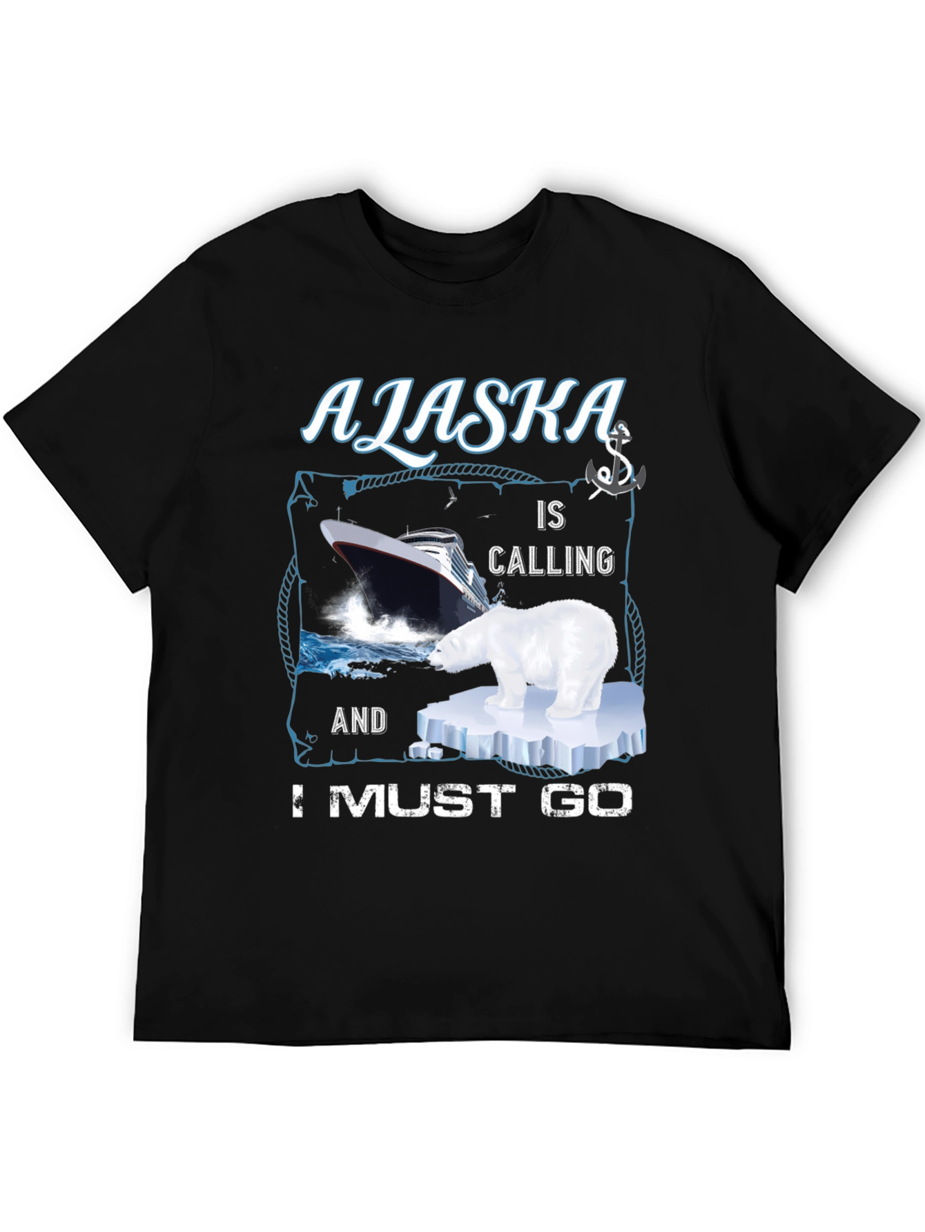 Alaska Cruise T-Shirt: Polar Bear Ship Adventure