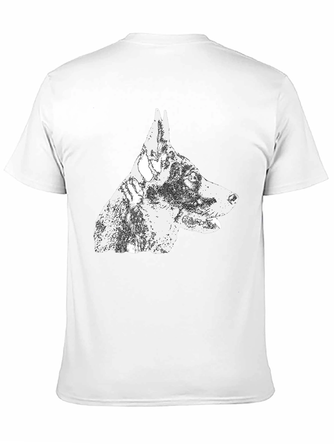 Doberman Dog Graphic T-Shirt - Black Cotton Tee