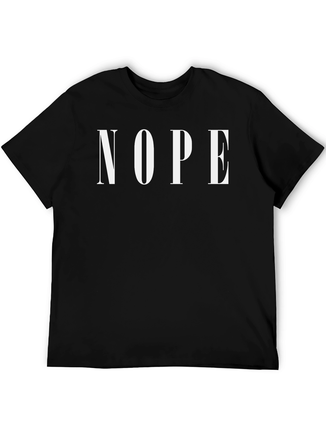Nope Graphic Tee - Classic Fit Black T-Shirt