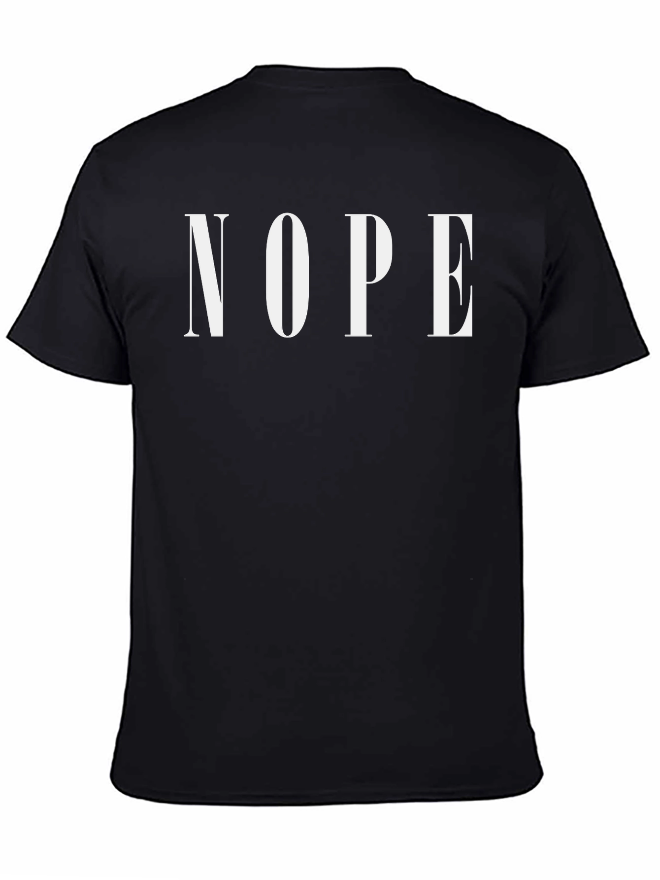 Nope Graphic Tee - Classic Fit Black T-Shirt