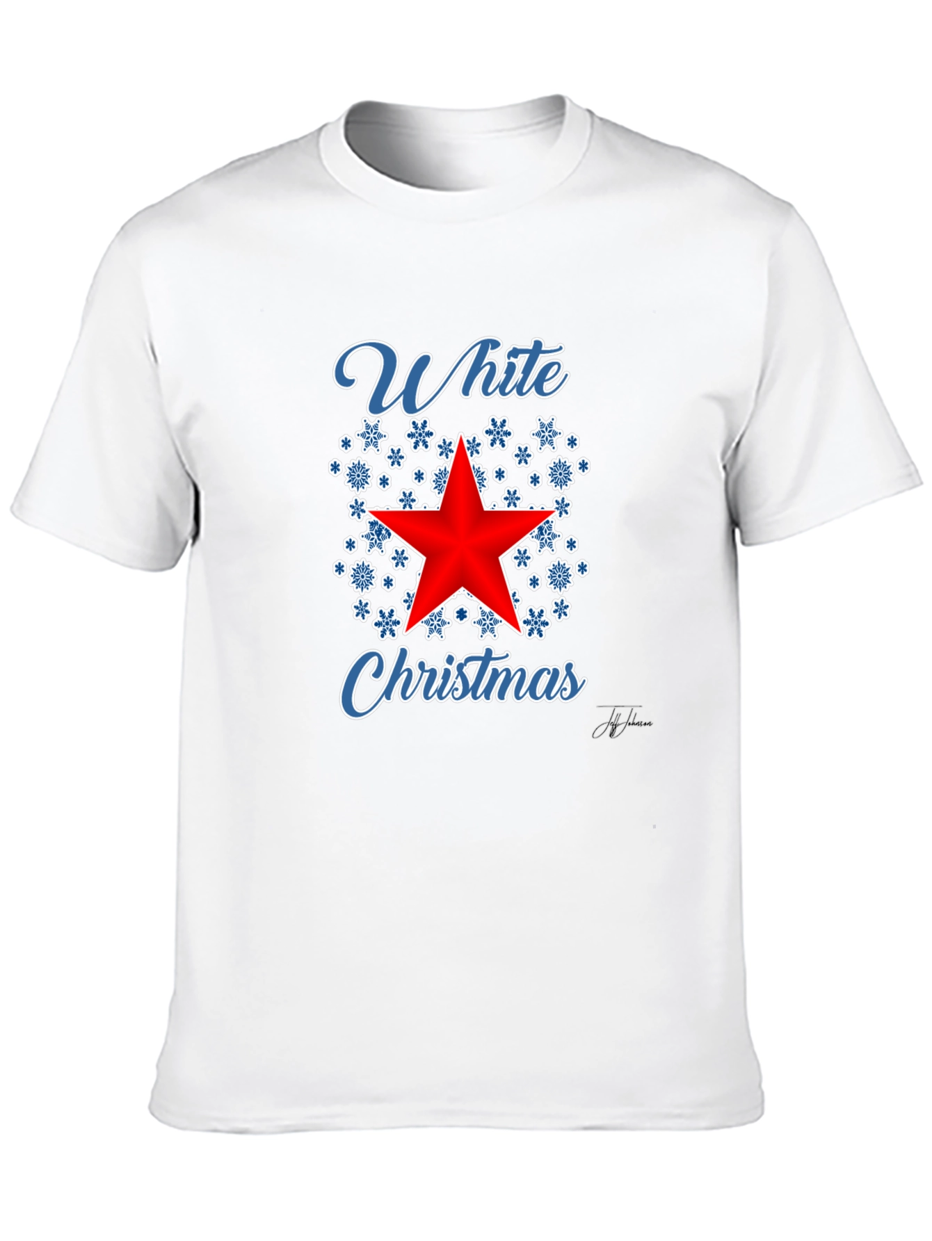 White Christmas Star Graphic Tee