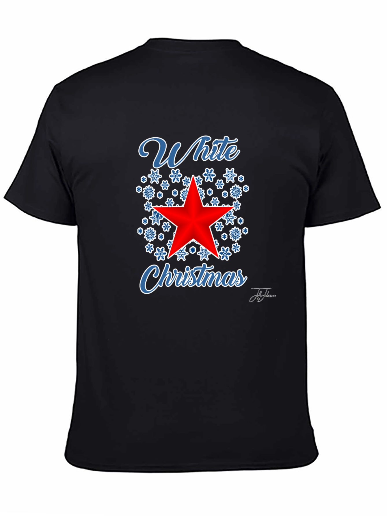 White Christmas Star Graphic Tee