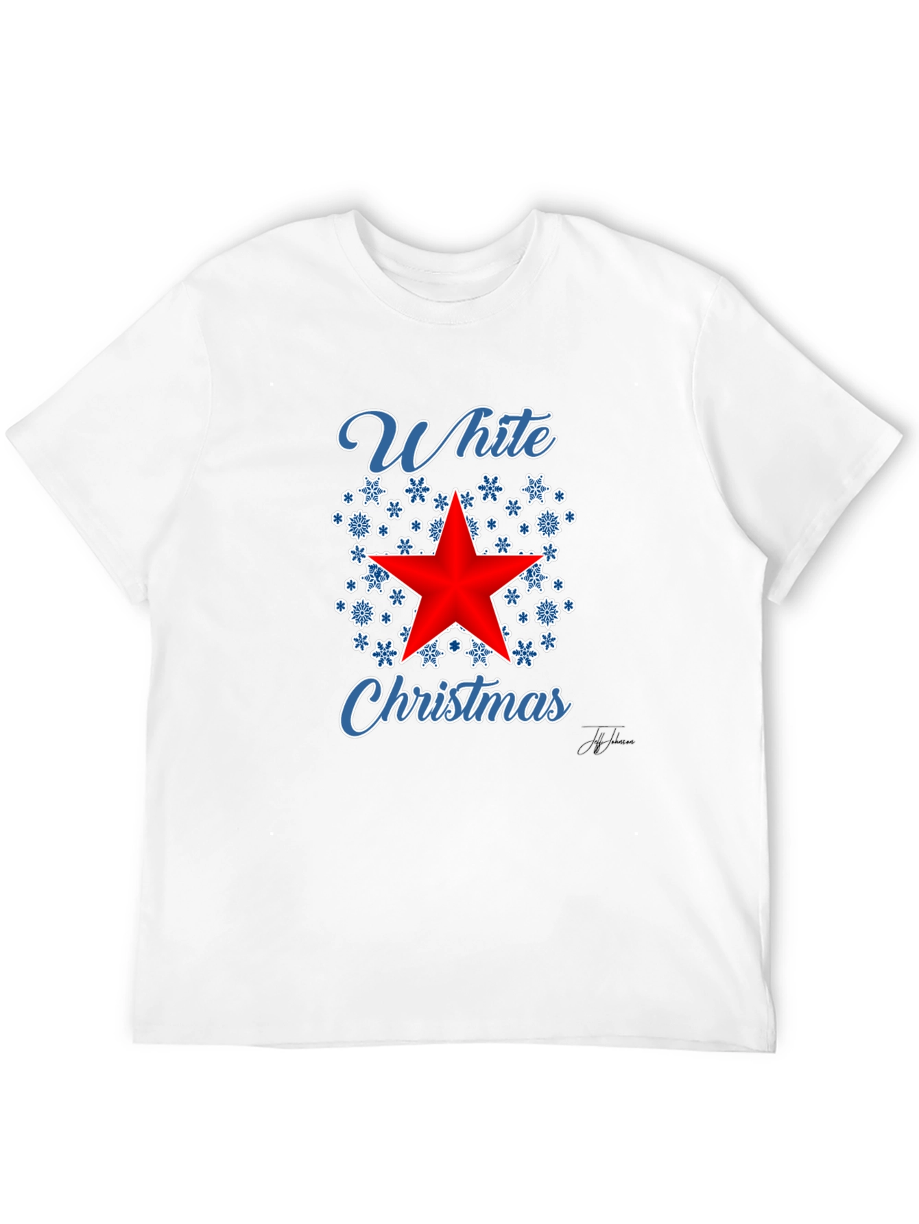 White Christmas Star Graphic Tee