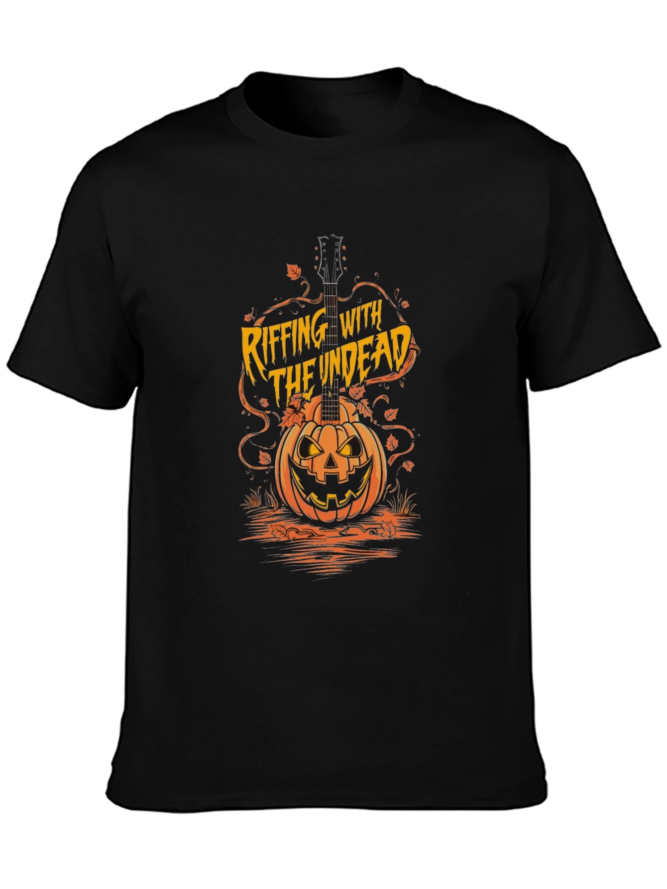 Riffing With The Undead Halloween T-Shirt
