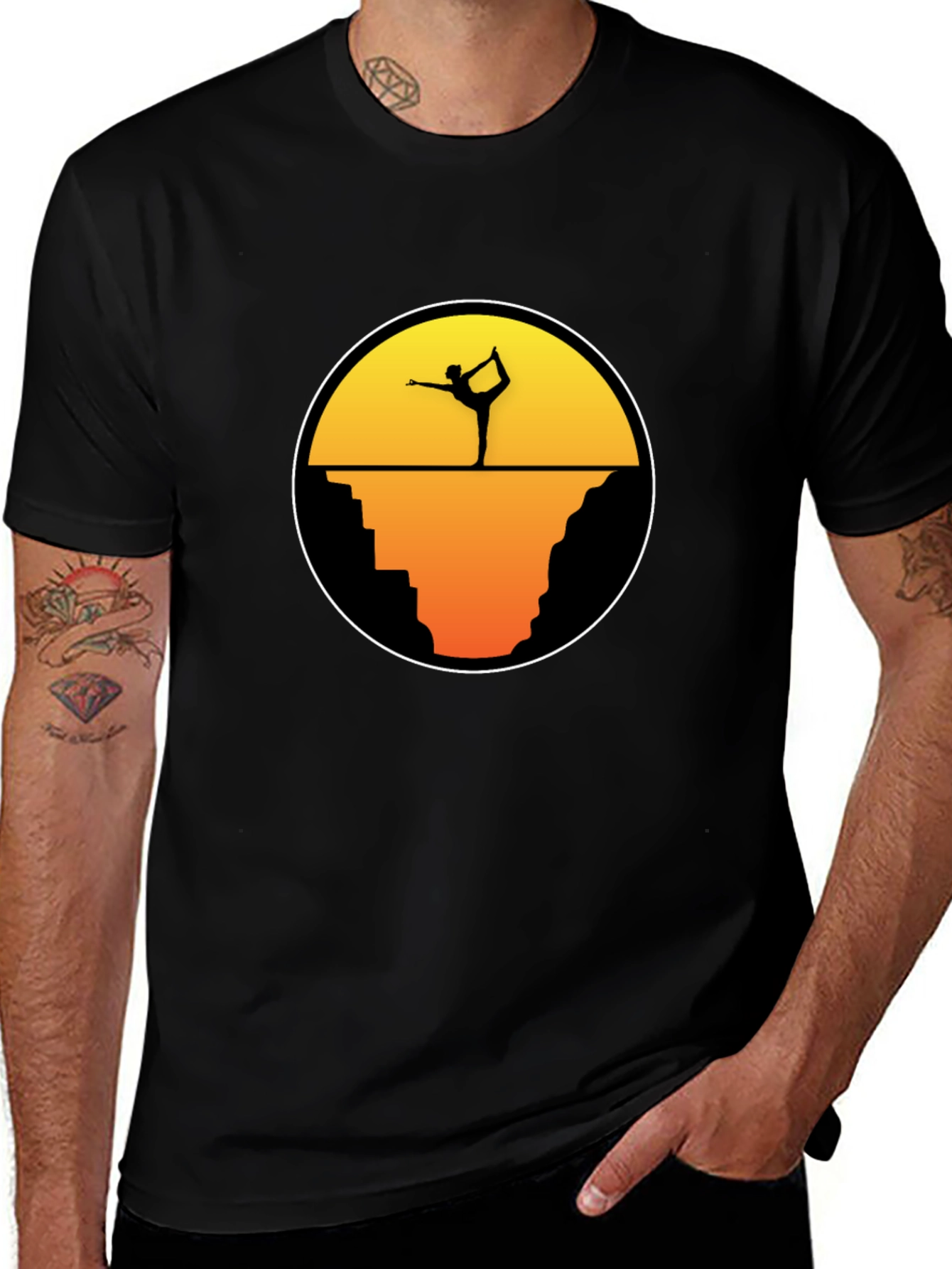 Yoga Silhouette T-Shirt - Nature Meditation Tee