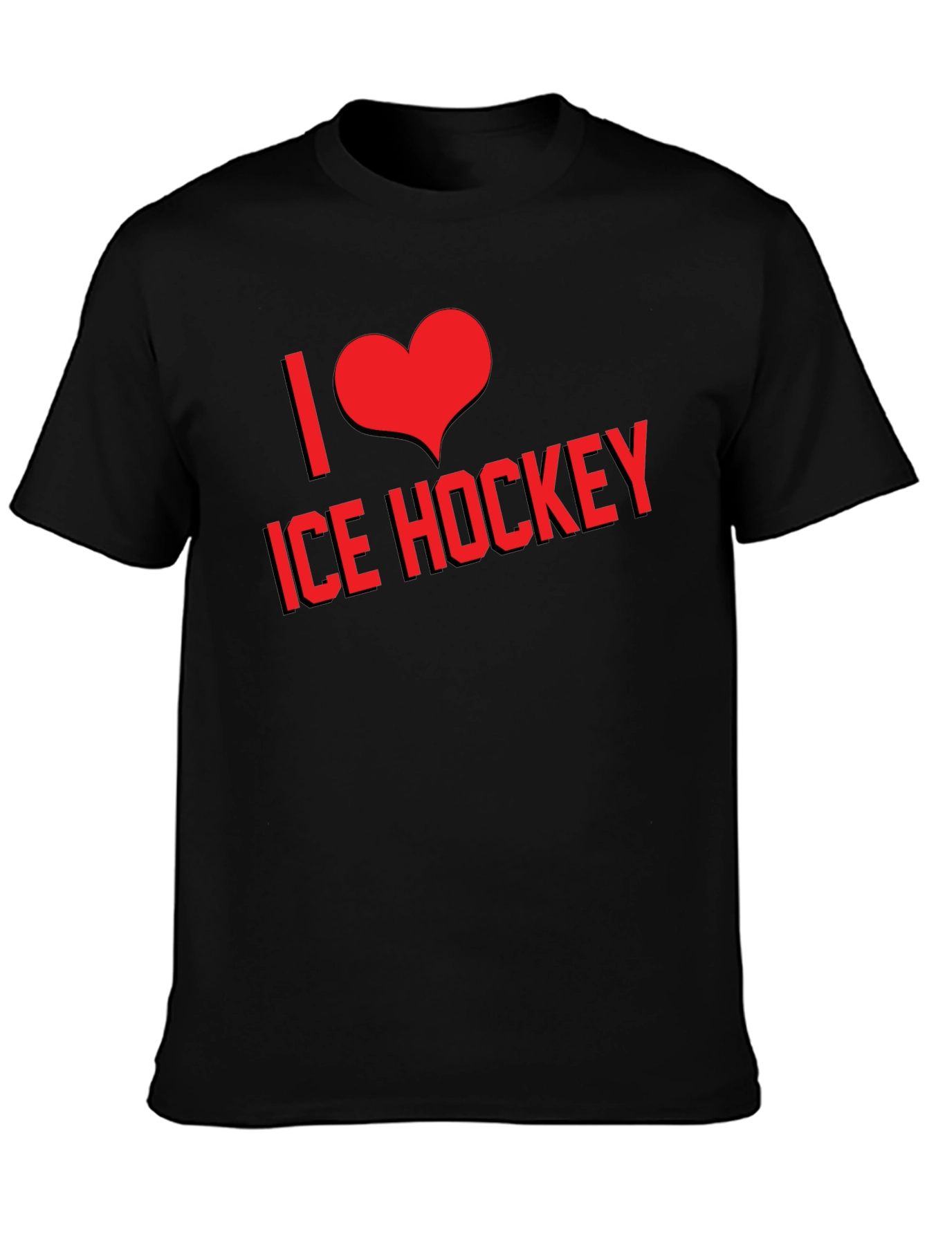 I Love Ice Hockey Graphic T-Shirt