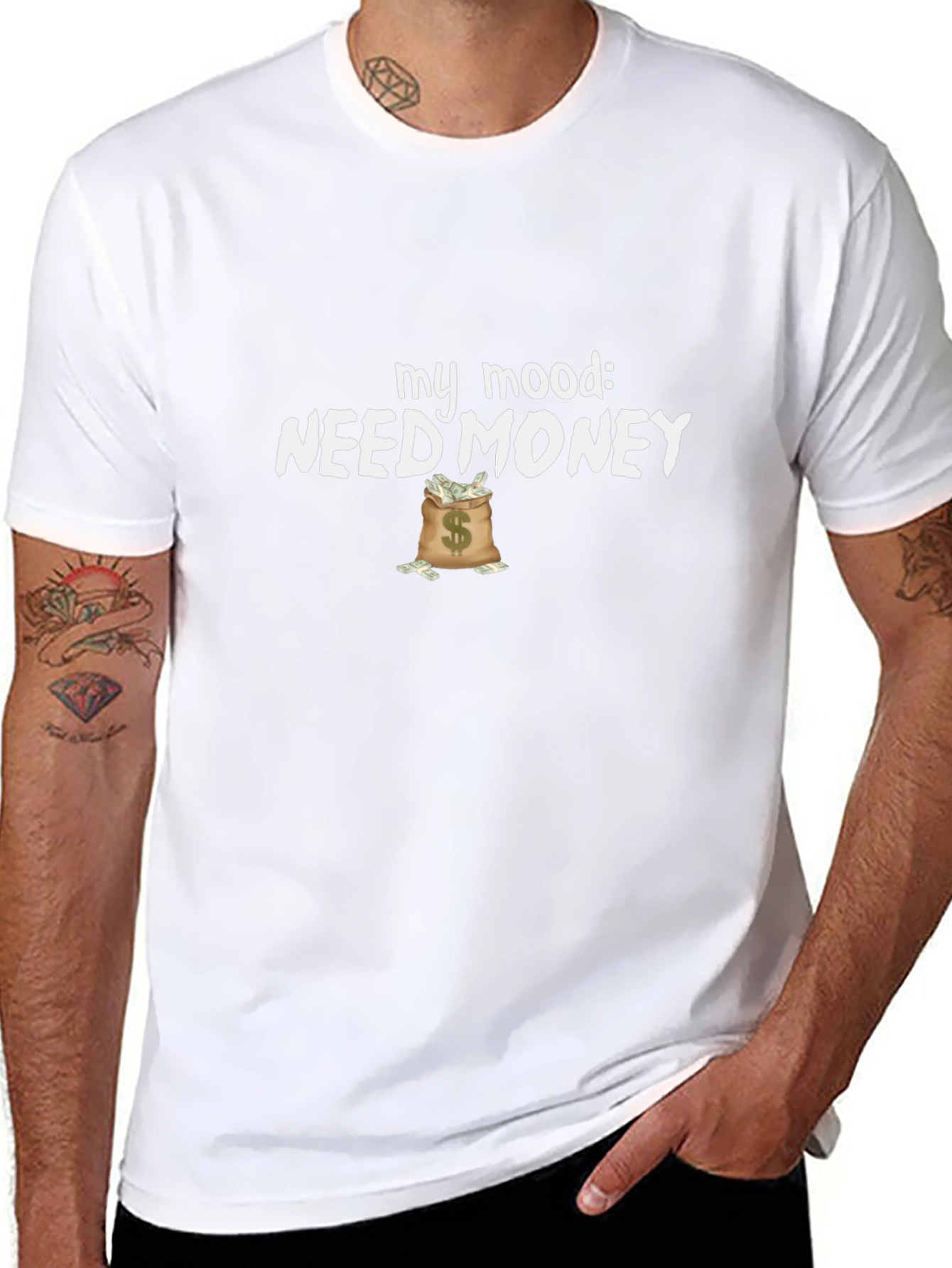 Need Money Graphic T-Shirt - Black Cotton Tee