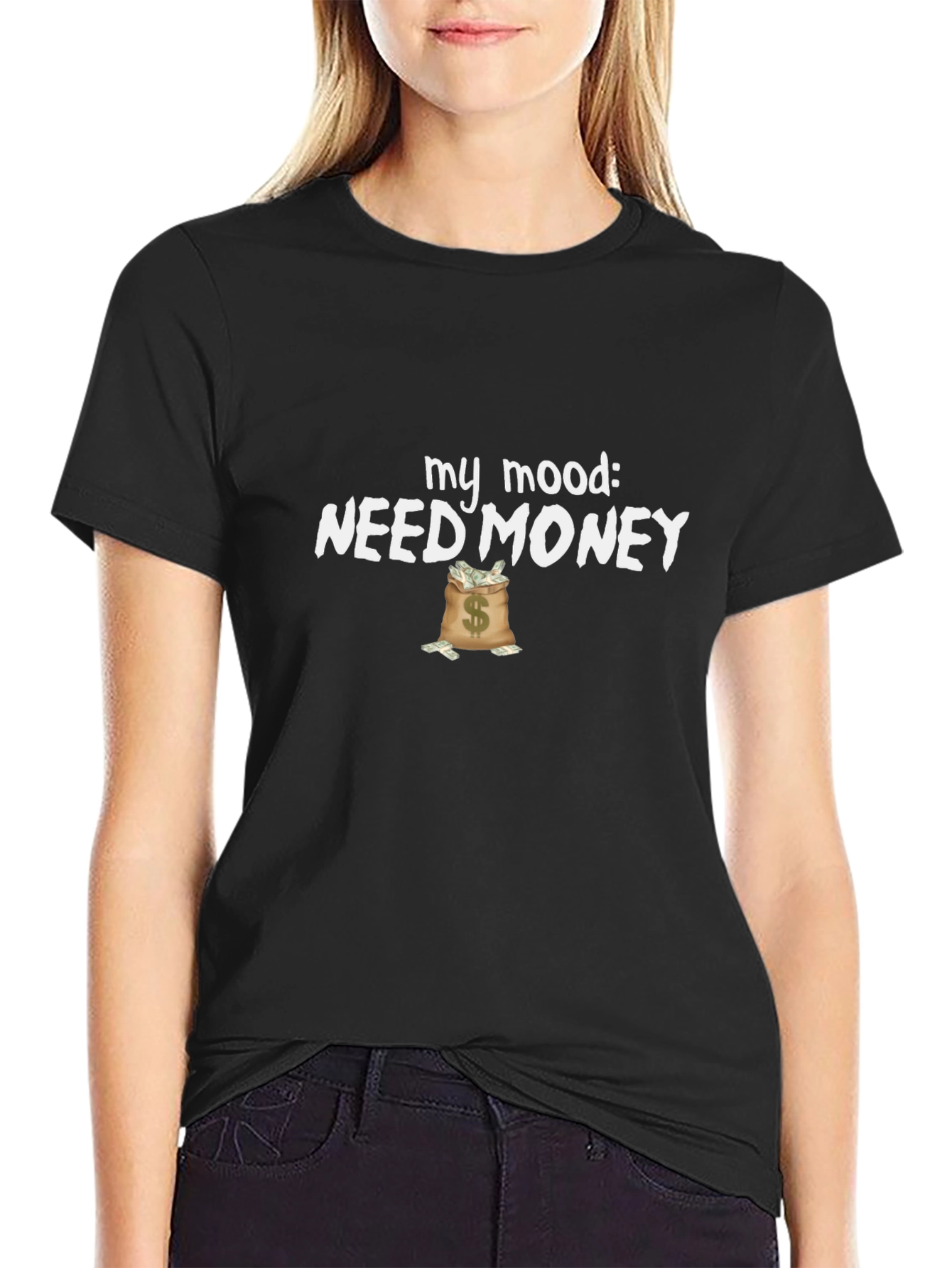 Need Money Graphic T-Shirt - Black Cotton Tee